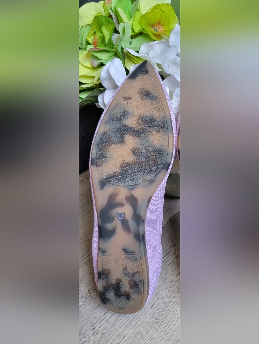 Rothy's The Point Soft Orchid Lilac & Tortoise Sole Flats, Women US 8.5 EU 39 - Picture 14 of 16